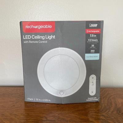Rechargeable LED Ceiling Light w/Remote Control