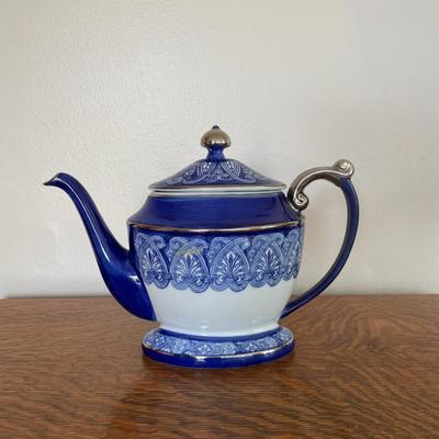 Bombay China Blue and White Ceramic Teapot