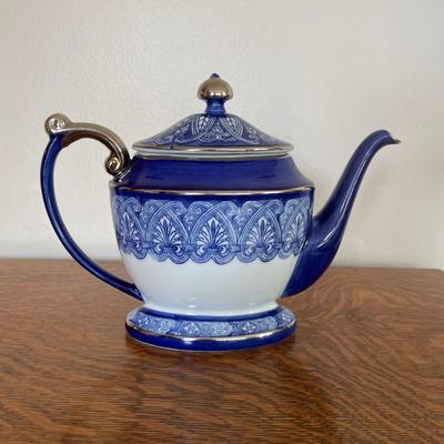 Bombay China Blue and White Ceramic Teapot