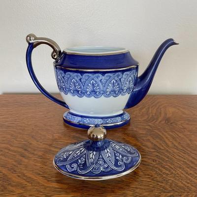 Bombay China Blue and White Ceramic Teapot