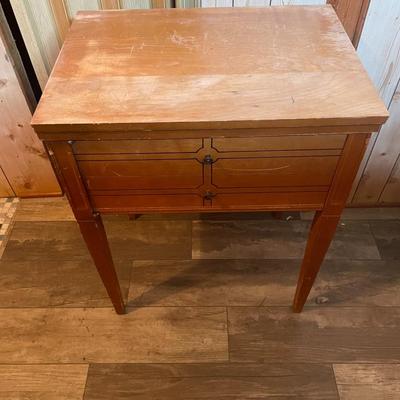 Vintage Sears- Kenmore Sewing Machine in Wooden Desk with Storage.