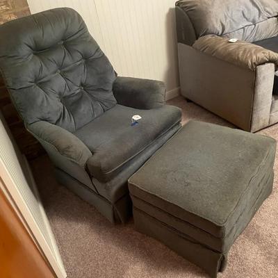 Vintage Chair and Ottoman