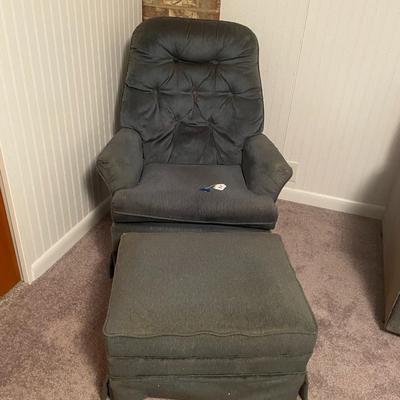 Vintage Chair and Ottoman