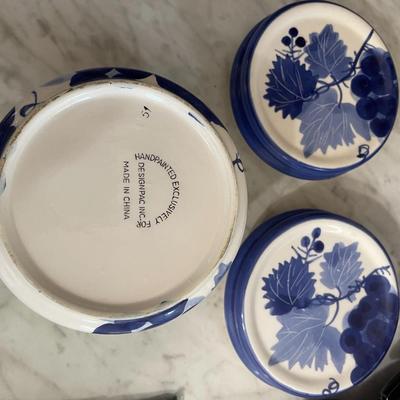 Vintage Hand Painted Ceramic Canisters