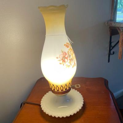 Vintage Milk Glass Table Lamp