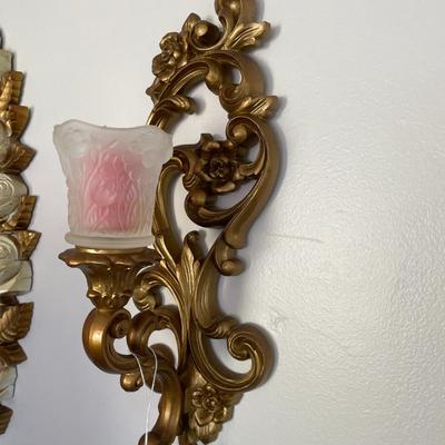 Homco Sconce Set