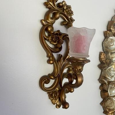 Homco Sconce Set