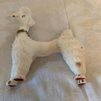 Antique fancy show porcelain poodle