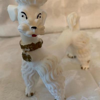 Antique fancy show porcelain poodle