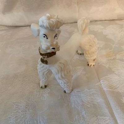 Antique fancy show porcelain poodle