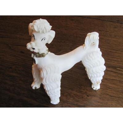 Antique fancy show porcelain poodle
