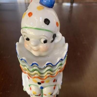 Vtg 5-piece clown figurine