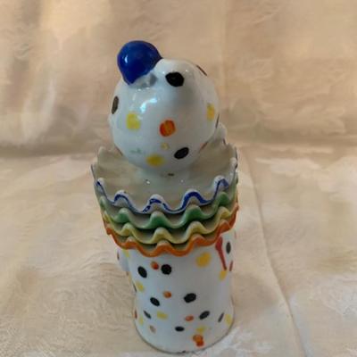 Vtg 5-piece clown figurine