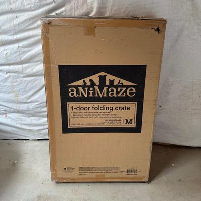NEW ANIMAZE 1-DOOR FOLDING KENNEL MEDIUM