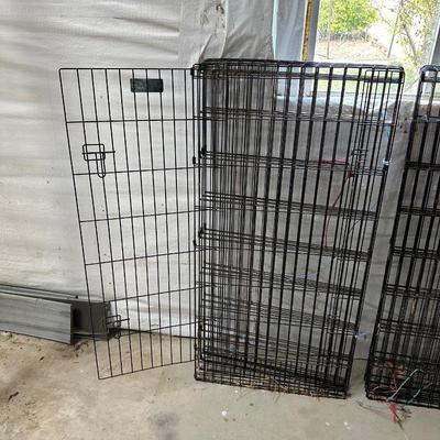 2 LARGE FOLDING DOG KENNELS