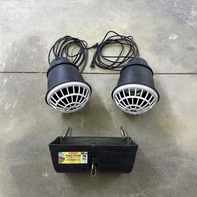 HEAT LAMPS AND FENCE FEEDERS