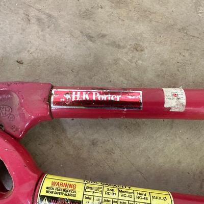 BOLT CUTTERS AND A POST POUNDER