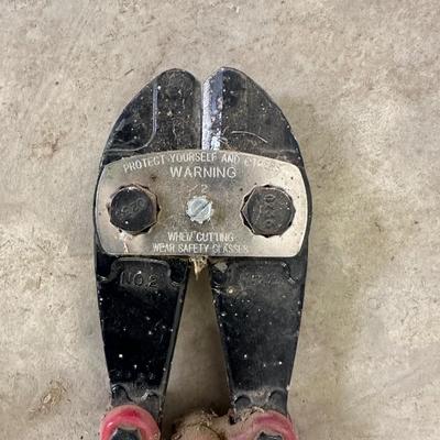BOLT CUTTERS AND A POST POUNDER