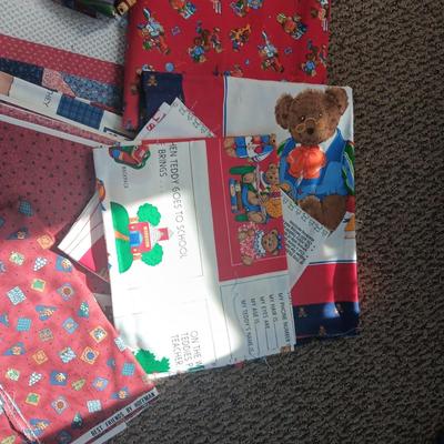 SEWING MATERIAL WITH DOGS, CATS AND TEDDY BEARS