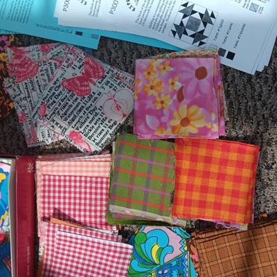 1960'S SEWING MATERIAL BLOCKS, KITS AND PATTERNS