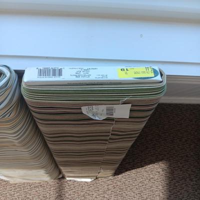 2 BOLTS OF STRIPED SEWING MATERIAL