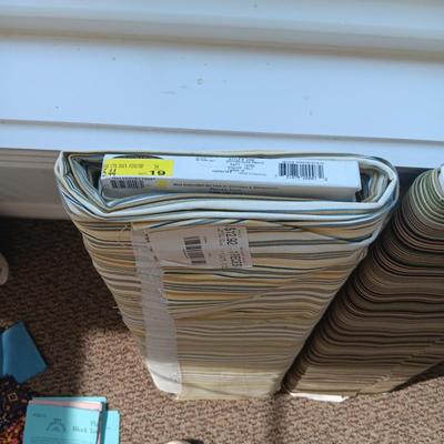 2 BOLTS OF STRIPED SEWING MATERIAL