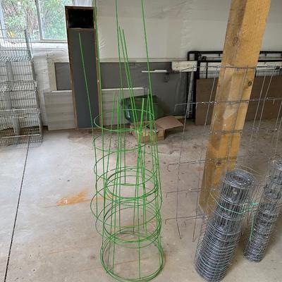 FENCING, WEED BARRIER AND TOMATO CAGES