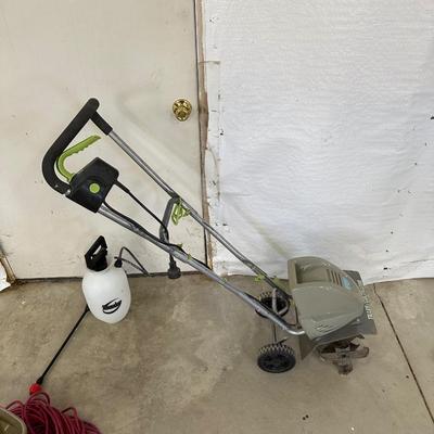 EARTHWISE TILLER CULTIVATOR, SPREADER, SPRAYER AND EXTENSION CORD