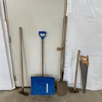 SLEDGE HAMMER, SHOVELS, HAND SAW & MORE