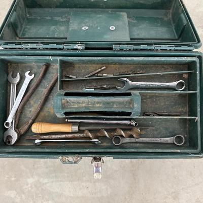 POPULAR MECHANICS TOOL BOX WITH VARIOUS HAND TOOLS