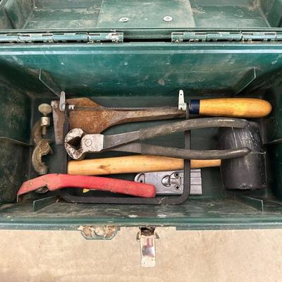 POPULAR MECHANICS TOOL BOX WITH VARIOUS HAND TOOLS