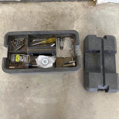 CRAFTSMAN TOOL BOX WITH SOME HAND TOOLS