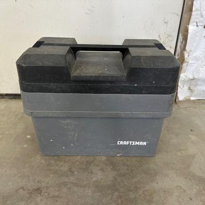 CRAFTSMAN TOOL BOX WITH SOME HAND TOOLS