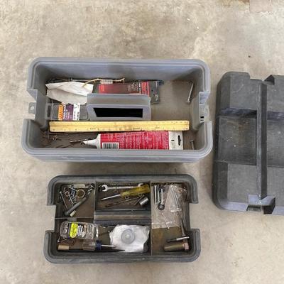 CRAFTSMAN TOOL BOX WITH SOME HAND TOOLS