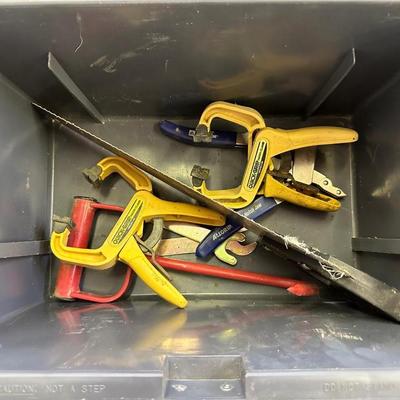 TOOL BOX STOOL WITH CLAMPS