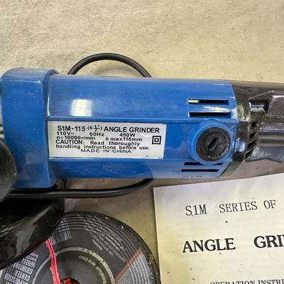 ANGLE GRINDER, TOOL BELT, HAND SAW & MORE