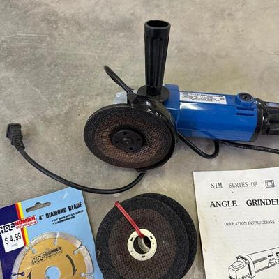ANGLE GRINDER, TOOL BELT, HAND SAW & MORE