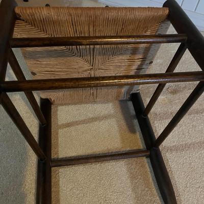 Two Ladder Back Chairs With Rush Seats (2LR-MG)
