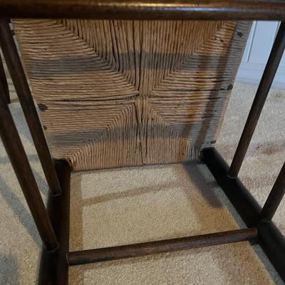 Two Ladder Back Chairs With Rush Seats (2LR-MG)