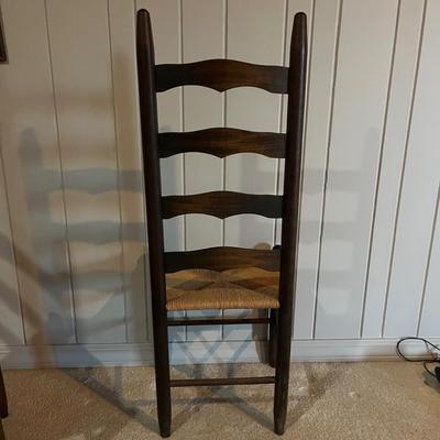 Two Ladder Back Chairs With Rush Seats (2LR-MG)