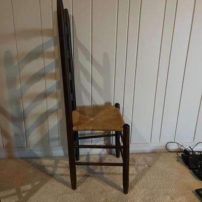 Two Ladder Back Chairs With Rush Seats (2LR-MG)