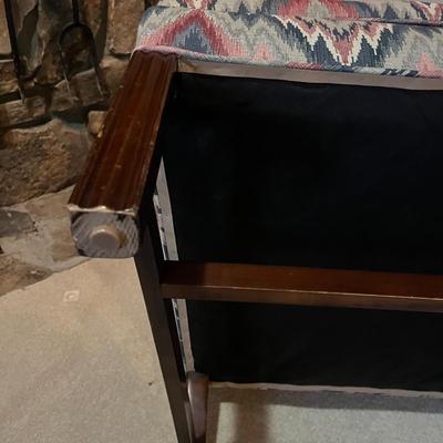 Two Chippendale Style Chairs & One Ottoman (2LR-MG)