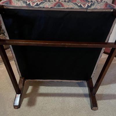 Two Chippendale Style Chairs & One Ottoman (2LR-MG)