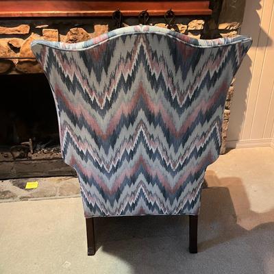 Two Chippendale Style Chairs & One Ottoman (2LR-MG)