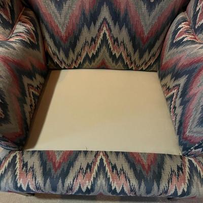 Two Chippendale Style Chairs & One Ottoman (2LR-MG)