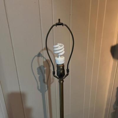 Wooden Table/Floor Lamp with Brass Accent (2LR-MG)