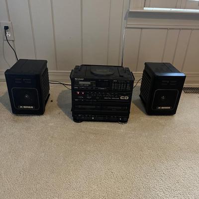 Sharp AM/FM CD & Cassette Player Boombox GX-CD10(BK) (2LR-MG)