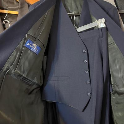 Lot of 8 Men’s Suits + 1 Tuxedo