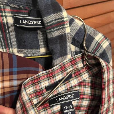 Big Lot Men's Long Sleeve Shirts - L.L. Bean, Lands End, Wrangler