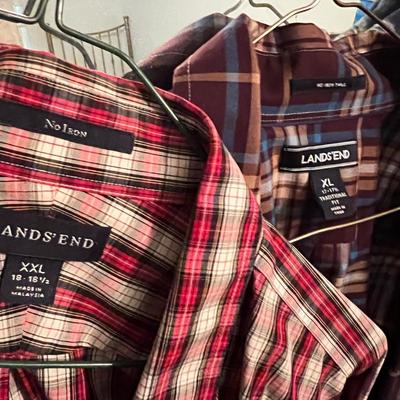 Big Lot Men's Long Sleeve Shirts - L.L. Bean, Lands End, Wrangler